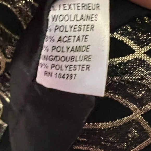 MILLY Black and Gold Babydoll Dress - Picture 9 of 9